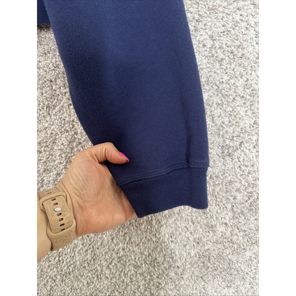 Victoria's Secret Pink Everyday Fleece Cropped Hoodie Color Navy Blue K - Picture 4 of 9